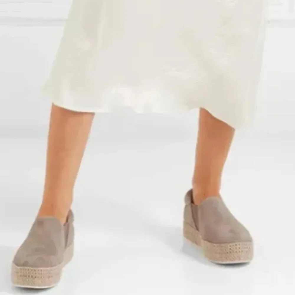 VINCE Wilden Suede Leather Platform Espadrille Sneaker Size 8